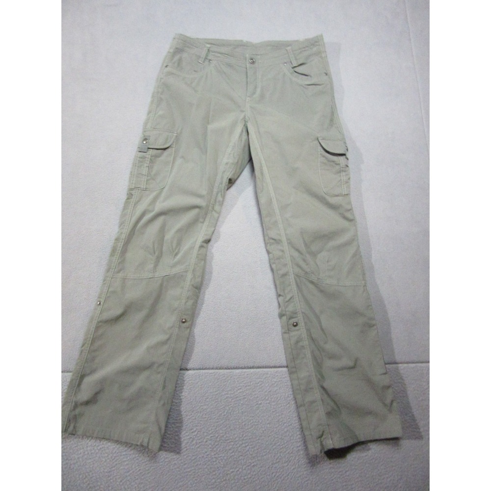 Kuhl Pants Womens 12 Green Cargo Outdoor Roll Up Hiking Utility Stretch Camp